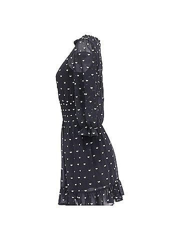 Maje Maje Rythonoeud Bow Print Mini Dress in Black Polyester (view 2)