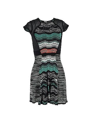 Missoni  Missoni Knitted Wave Print Mini Dress in Multicolor Viscose (view 1)
