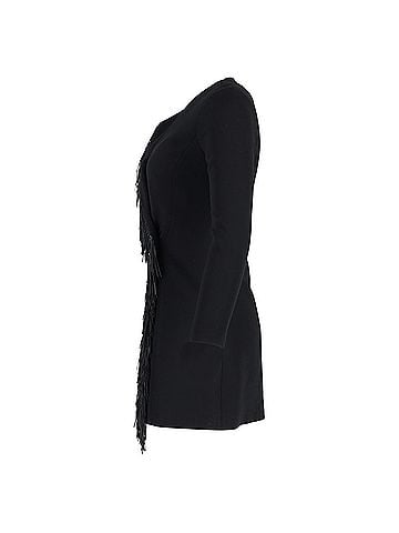 Alexander Wang  Alexander Wang Fringe Wrap Mini Dress in Black Viscose (view 2)