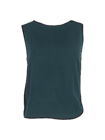 Sandro Sandro Sleeveless Blouse in Green Viscose (view 1)