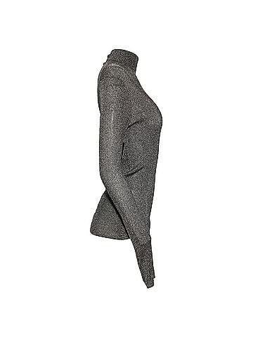 Isabel Marant  Isabel Marant Turtleneck Sweater in Metallic Silver Viscose (view 2)