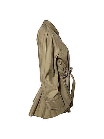 maxmara Max Mara Cuneo Belted Shirt in Beige Cotton (view 2)