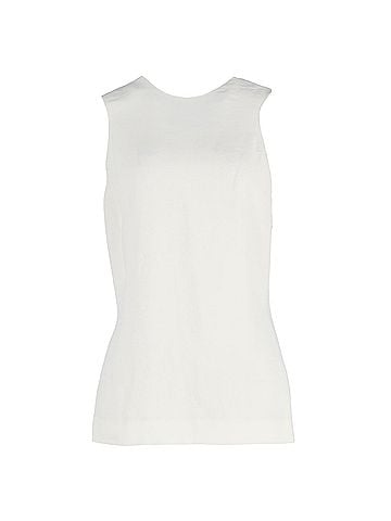 Khaite Khaite Cross-Back Top in Cream Viscose (view 1)