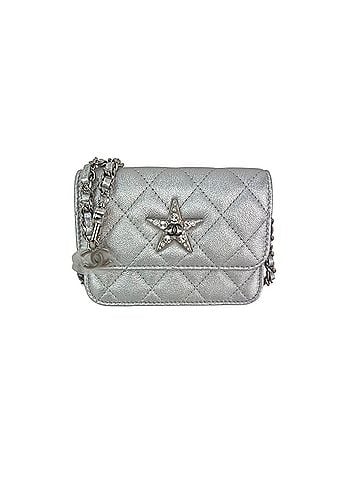 Chanel Chanel Metallic Goatskin Quilted Star Flap Waist Belt Shoulder Bag (view 1)
