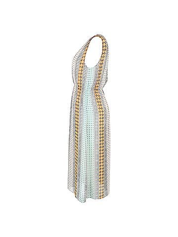 Sandro Sandro Striped Midi Length Dress in Multicolor Polyester (view 2)
