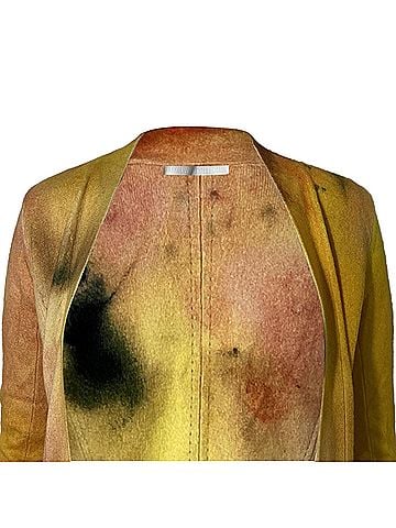 Jason Wu Jason Wu Collection Watercolor Tie Sweater in Yellow Cashmere (view 2)