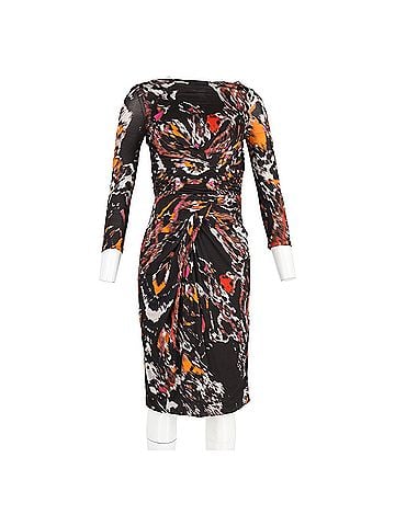 Max Mara Max Mara Printed Midi Dress in Multicolor Viscose (view 1)