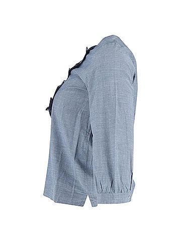 A.P.C. A.P.C. Cleo Blouse in Blue Cotton (view 2)