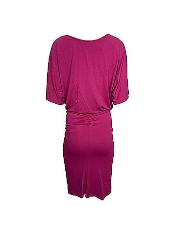 Michael Kors Michael Kors Ruched Mini Dress in Pink Cotton (view 2)