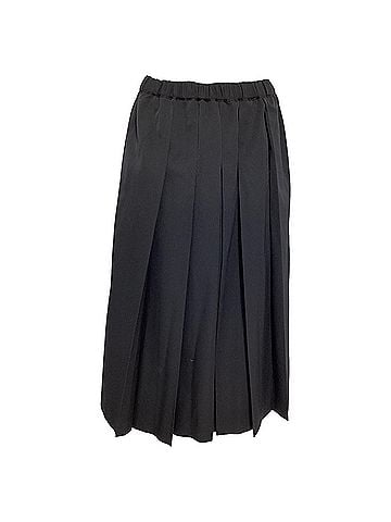 Comme des Garçons Comme des Garçons Pleated Skirt in Black Wool (view 1)