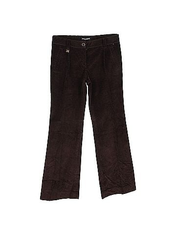 Dolce & Gabbana  Dolce & Gabbana Wide-Leg Trousers in Brown Corduroy (view 1)