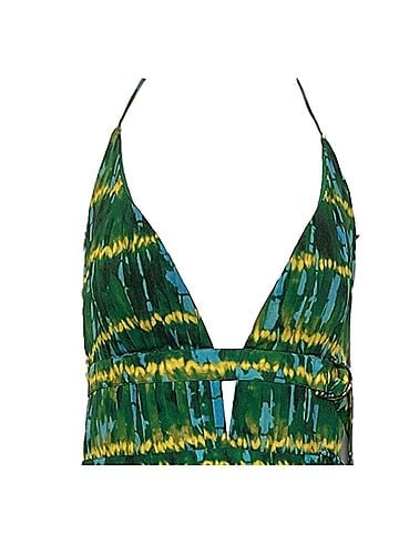 Altuzarra Altuzarra Winda Double-belted Pleated Tie-dyed Maxi Dress In Butterscotch Blue Green Polyester (view 2)