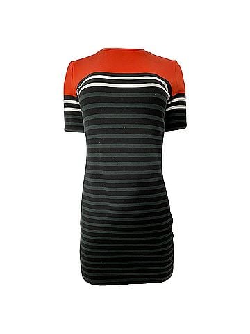 Alexander Wang T Alexander Wang Knitted Mini Short Sleeve Dress in Multicolor Cotton (view 1)