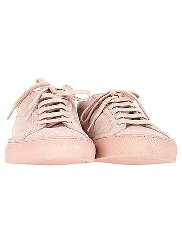 Common Projects Woman by Common Projects Achilles Sneakers in Pink Suede (view 2)