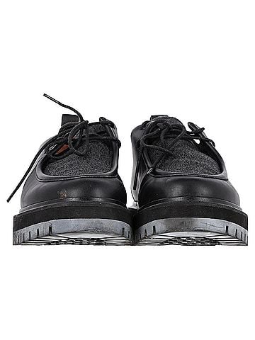 Loro Piana  Loro Piana Lace-Up Derby Shoes in Black Leather (view 2)