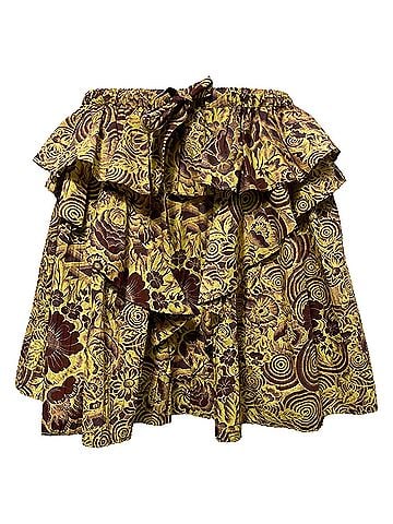 Ulla Johnson Ulla Johnson Sigrid Skirt in Yellow Cotton (view 1)