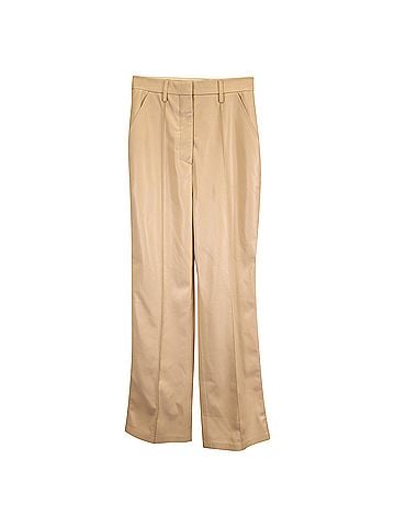 Nanushka Nanushka Leena Trouser Pants in Beige Polyurethane (view 1)