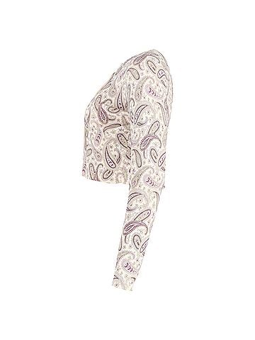 ETRO Etro Cropped Paisley Cardigan in Beige Wool (view 2)