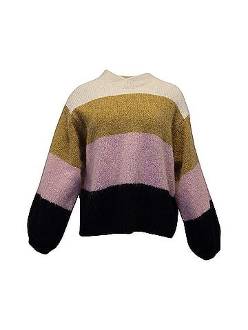 Acne Acne Studios Kazia Oversized Striped Knitted Sweater In Multicolor Acrylic (view 1)
