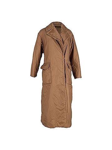 Max Mara Max Mara Cube Greendi Coat with Pockets in Brown Polyamide (view 1)