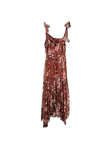 Zimmermann Zimmermann Garnet Garden Floral Midi Dress in Brown Viscose (view 1)