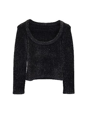Alaïa Alaia Shimmering Sweater in Black Polyamide (view 1)