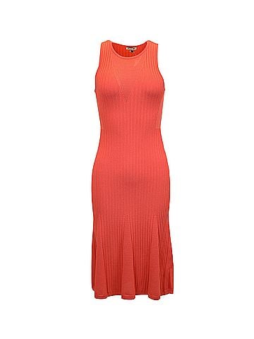 Jason Wu Jason Wu Knitted Sleeveless Maxi Dress in Coral Viscose (view 1)