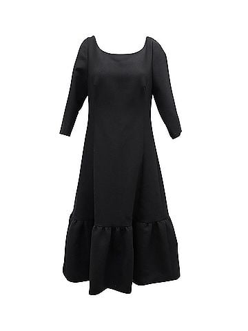 Marc Jacobs Marc Jacobs Runway Boatneck Dress in Black Wool (view 1)