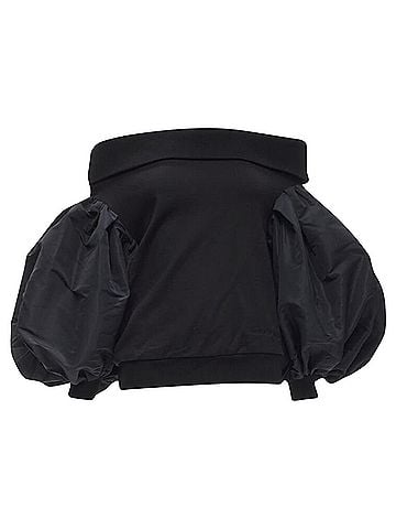 Alexander McQueen Alexander McQueen cotton ultra puff sleeve off shoulder sweater (view 1)