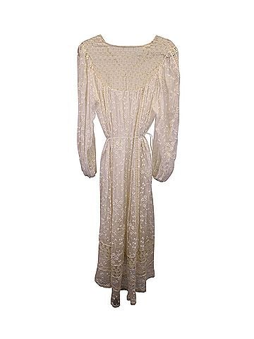 Zimmermann Zimmermann Lace Maxi Dress in White Viscose (view 1)