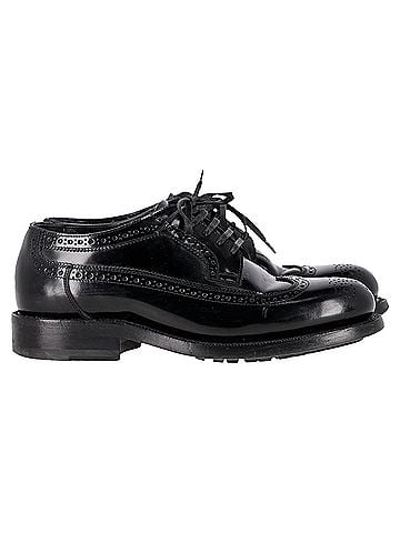 Céline Celine Brogue Lace-Up Oxfords in Black Calfskin leather (view 1)