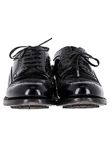 Céline Celine Brogue Lace-Up Oxfords in Black Calfskin leather (view 2)