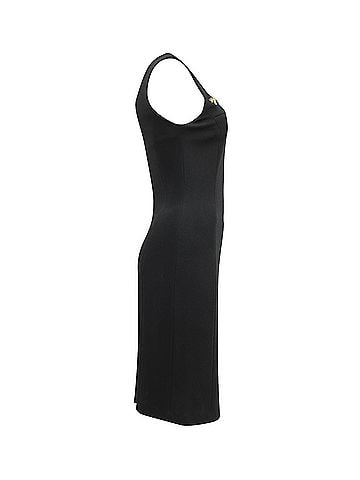 Escada Escada by Margaretha Ley Sleeveless Elephant Embroidered Dress in Black Rayon (view 2)
