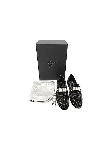 Giuseppe Zanotti Giuseppe Zanotti Embellished Loafers in Black Suede (view 1)