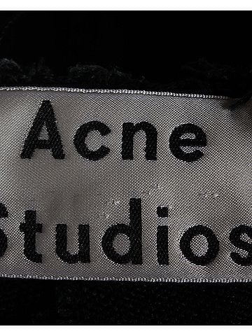 Acne Acne Studios Jessia V-neck Dress in Black Linen (view 1)