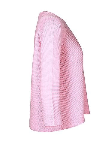 Max Mara Weekend by Max Mara Crewneck Knit Sweater in Pink Cotton (view 2)