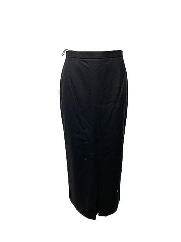 Miu Miu Miu Miu High Rise Maxi Skirt in Black Wool (view 1)