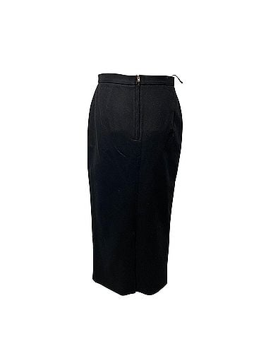 Miu Miu Miu Miu High Rise Maxi Skirt in Black Wool (view 2)