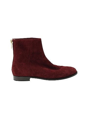 Jimmy Choo Jimmy Choo Ankle Boots in Maroon Suede (view 1)