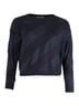 Sandro 100% Synthetic Blue Sandro Stripe Sweater in Navy Blue Polyester Size S - photo 1
