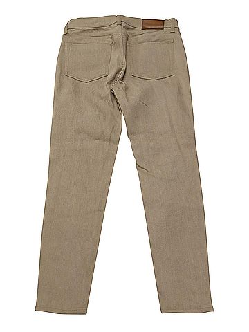 Ralph Lauren Ralph Lauren Straight Cut Jeans in Beige Cotton Denim (view 2)