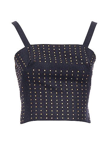 Miu Miu Miu Miu Vintage Fleece Wool Crystal Bustier Top (view 1)