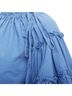 MSGM 100% Cotton Blue Msgm Striped Cotton Blend Flared Sleeves Drawstring Dress Size 6 - photo 2