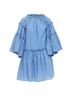 MSGM 100% Cotton Blue Msgm Striped Cotton Blend Flared Sleeves Drawstring Dress Size 6 - photo 3