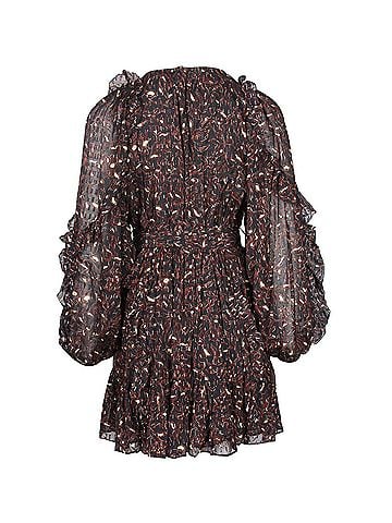 Ulla Johnson Ulla Johnson Maita Printed Mini Dress in Multicolor Silk (view 2)