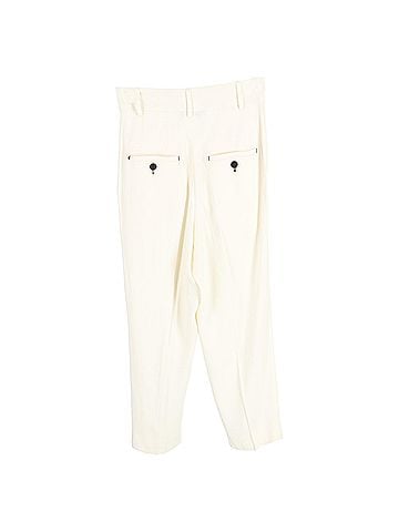 Max Mara Max Mara Sportmax Pleated Straight-Leg Trousers in Cream Acetate (view 2)