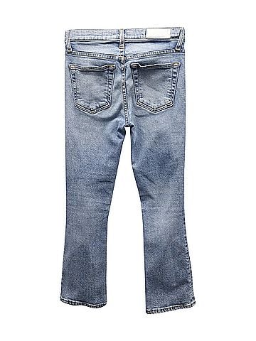 RE/DONE RE/DONE Straight Leg Jeans in Light Blue Cotton (view 2)