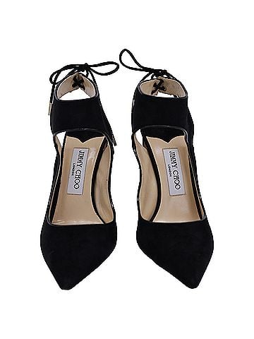 Jimmy Choo Jimmy Choo Mazey 100 Pumps in Black Suede (view 2)