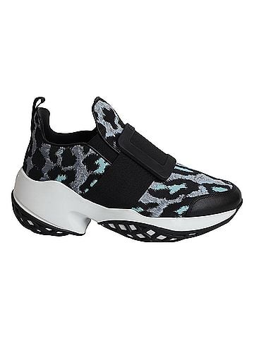 Roger Vivier Roger Vivier Run Viv in Blue Leopard Print Polyester (view 1)
