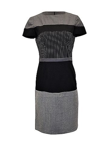 Moschino Moschino Cheap and Chic Sheath Dress in Grey Wool (view 1)